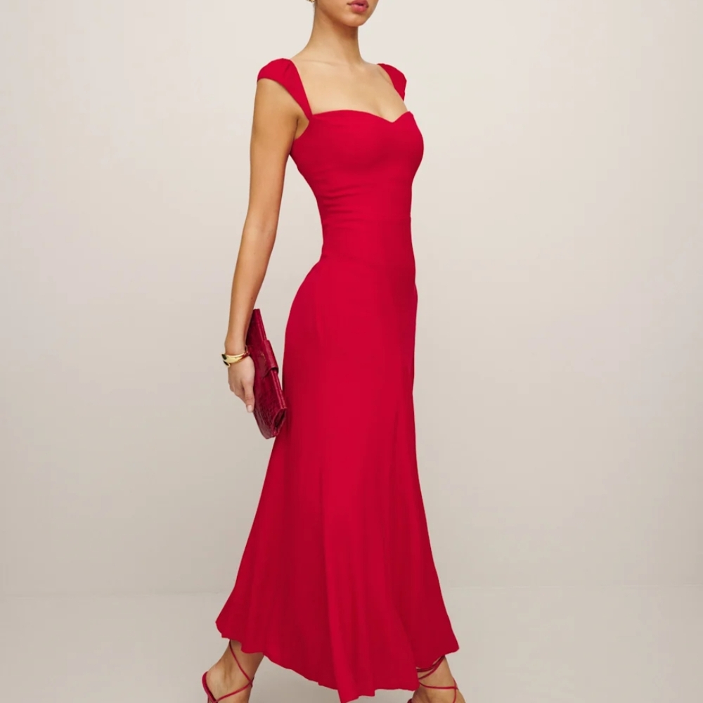 Reformation Nwt Red Evening Gown